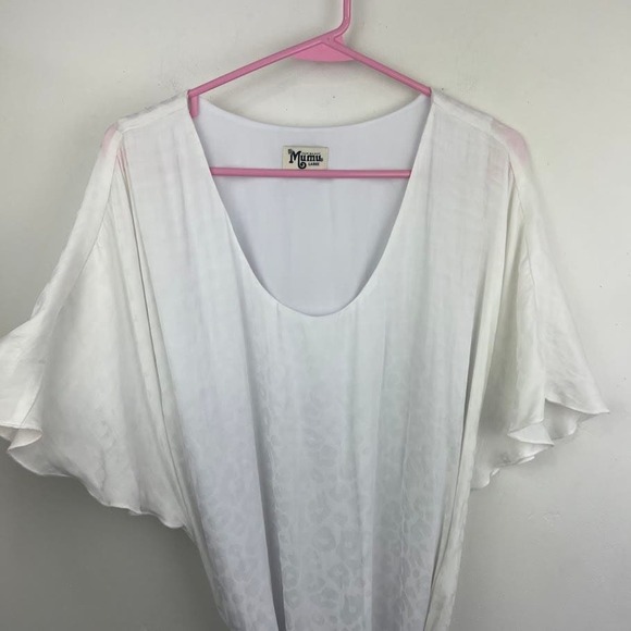 Show Me Your Mumu Gretta mini Dress size Large white cheetah print - Picture 3 of 7